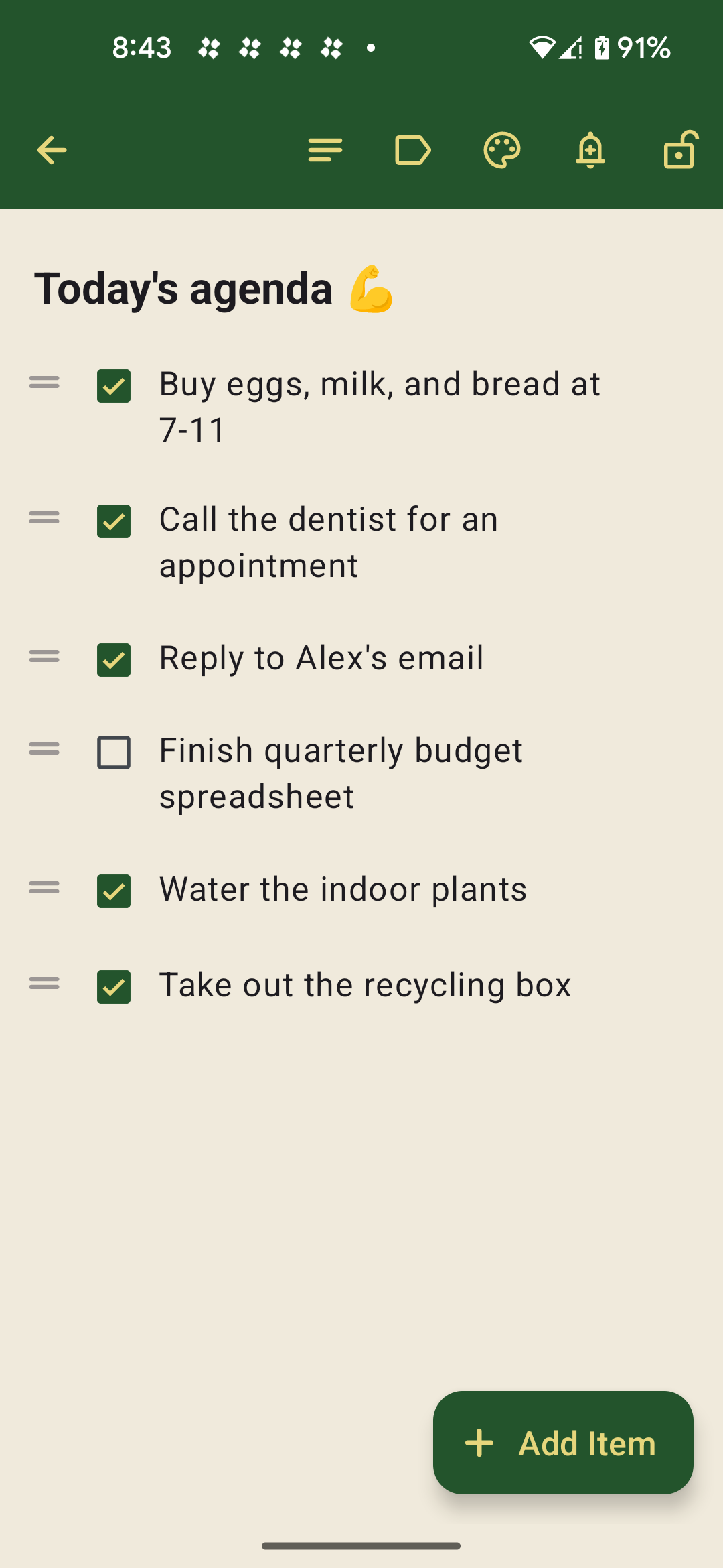 Zoonote checklist and to-do list preview